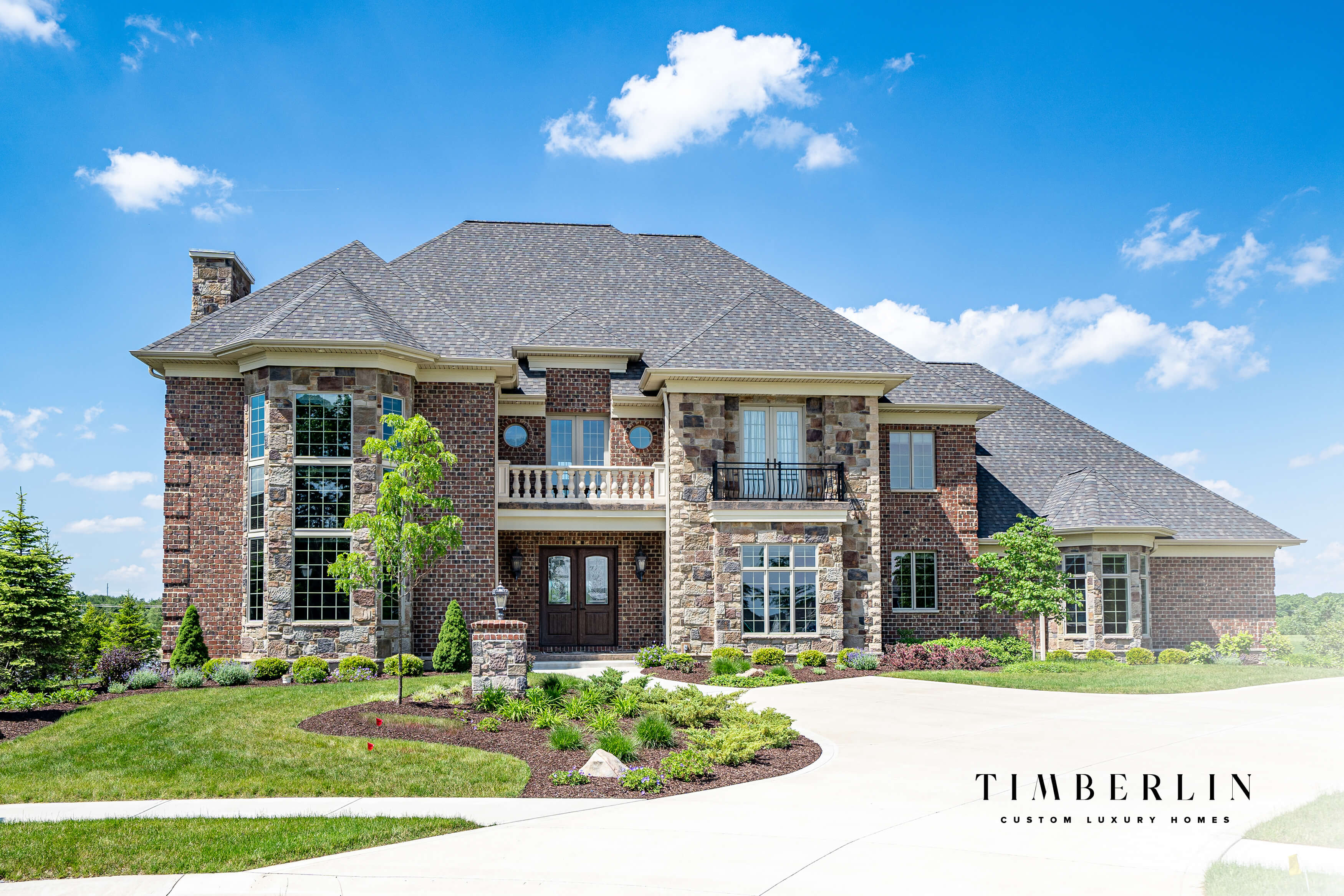 Stone Exterior - Timberlin Luxury Homes